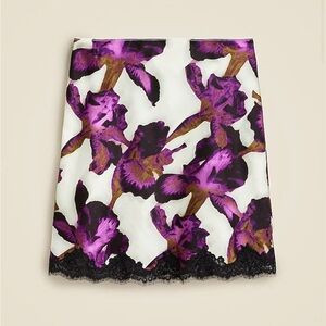 J. Crew Purple Floral Skirt